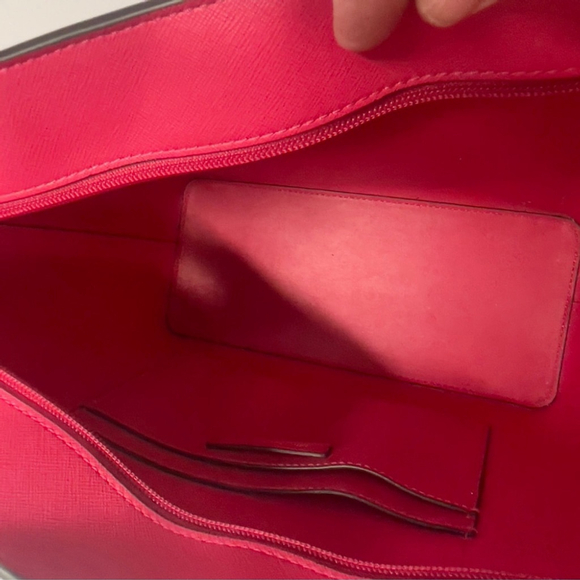 Michael Kors Pratt Lg Pink Tote Electric Pink - Picture 4 of 6